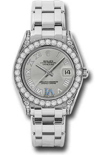 Rolex Watches - Datejust Pearlmaster 34 White Gold - 34 Diamond Bezel - Diamond Lugs - Style No: 81159 ssr