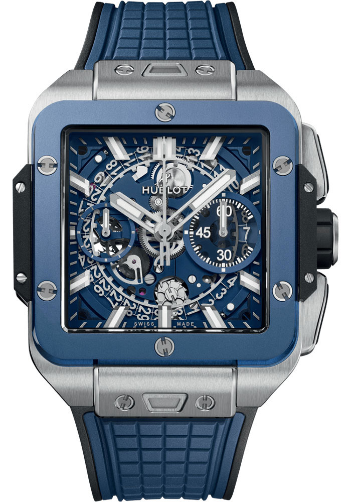 Hublot Watches - Square Bang Unico Titanium Blue Ceramic - Style No: 821.NL.5170.RX