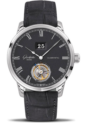 Glashutte Original Watches - Senator Tourbillon White Gold - Alligator Nubuk Strap - Style No: 1-94-03-04-04-04
