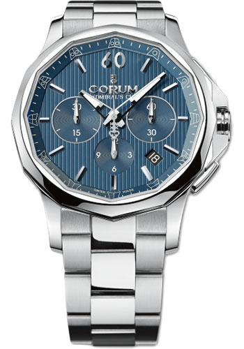 Corum Watches - Admiral Legend 42 mm - Chronograph - Stainless Steel - Style No: A984/01310 - 984.101.20/V705 AB10