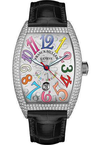 Franck Muller Watches - Cintre Curvex - Automatic - 43 mm Color Dreams - Stainless Steel - Dia Case - Strap - Style No: 9880 SC DT COL DRM D7 AC White Black