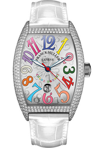 Franck Muller Watches - Cintre Curvex - Automatic - 43 mm Color Dreams - Stainless Steel - Dia Case - Strap - Style No: 9880 SC DT COL DRM D7 AC White White