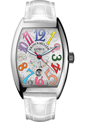 Franck Muller Watches - Cintre Curvex - Automatic - 43 mm Color Dreams - White Gold - Strap - Style No: 9880 SC DT COL DRM OG White White