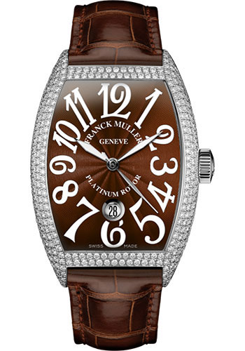 Franck Muller Watches - Cintre Curvex - Automatic - 43 mm Stainless Steel - Dia Case - Strap - Style No: 9880 SC DT D7 AC Brown