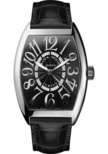 Franck Muller Watches - Cintre Curvex - Automatic - 43 mm Relief Numerals - Stainless Steel - Strap - Style No: 9880 SC REL AC Black