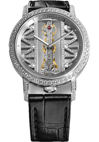 Corum Watches - Golden Bridge 43mm - Round - White Gold - Style No: B113/03043 - 113.901.69/0F01 GG69G