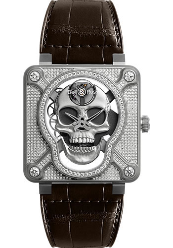 Bell & Ross Watches - BR 01 Skull Laughing - Style No: BR01-SKULL-SK-FLD