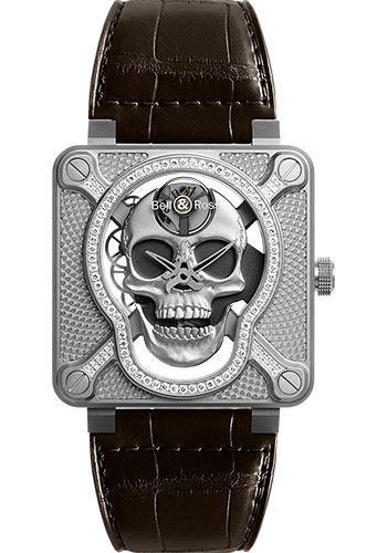 Bell & Ross Watches - BR 01 Skull Laughing - Style No: BR01-SKULL-SK-LGD