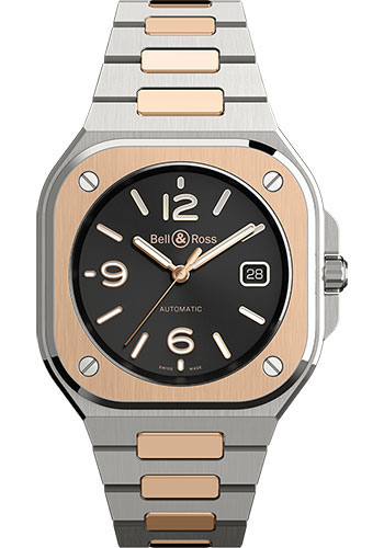 Bell & Ross Watches - BR 05 Black Steel and Gold - Style No: BR05A-BL-STPG/SSG
