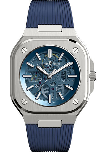 Bell & Ross Watches - BR 05 Skeleton Blue - Style No: BR05A-BLU-SKST/SRB