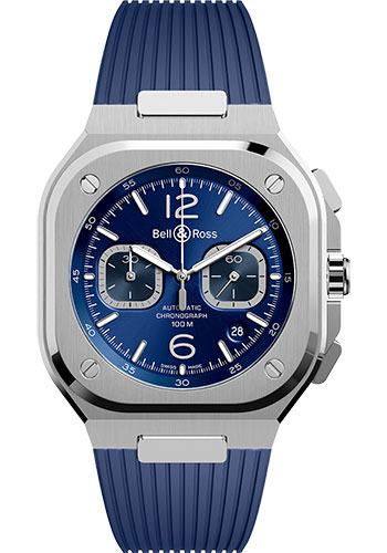 Bell & Ross Watches - BR 05 Chrono Blue Steel - Style No: BR05C-BU-ST/SRB