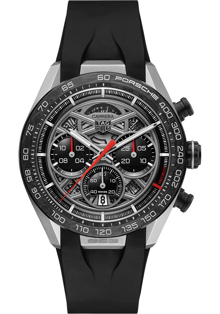 Tag Heuer Watches - Carrera Chronograph x Porsche 963 Automatic 44 mm - Steel - Rubber Strap - Style No: CBU2010.FT6267