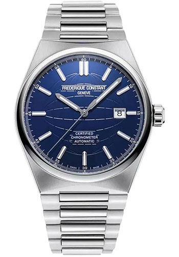 Frédérique Constant Highlife Automatic COSC - Stainless Steel Case - Blue  Dial - Steel Bracelet - FC-303N4NH6B
