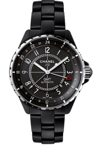 schrijven Joseph Banks jacht Chanel J12 Black Ceramic 41mm GMT Matte Black Watches