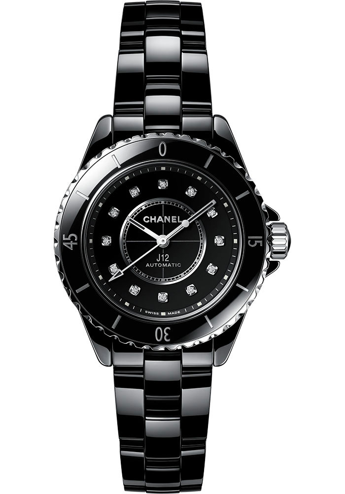 Chanel Watches - J12 Black Ceramic 33mm Automatic - Style No: H9742