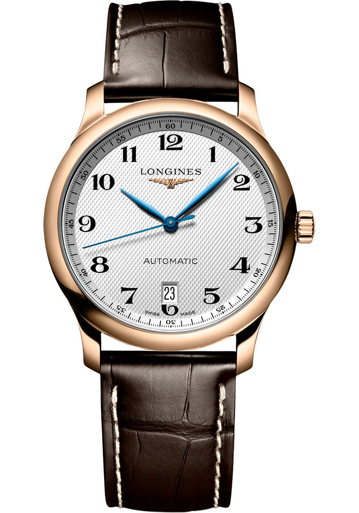 Longines Watches - Master Collection 38.5 mm - Automatic - Pink Gold - Alligator Strap - Style No: L2.628.8.78.3