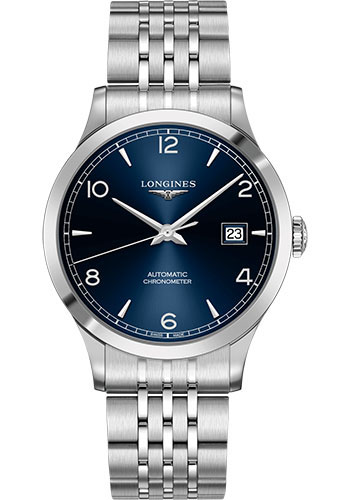 Longines Watches - Record collection 40 mm - Steel - Bracelet - Style No: L2.821.4.96.6