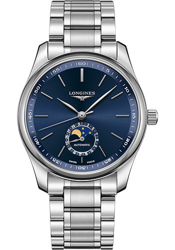 Longines Watches - Master Collection 40 mm - Moon Phase - Steel - Bracelet - Style No: L2.909.4.92.6