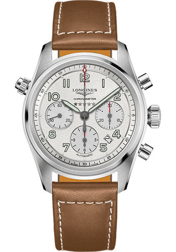 Longines Watches - Spirit 42 mm - Chronograph - Leather Strap - Style No: L3.820.4.73.2