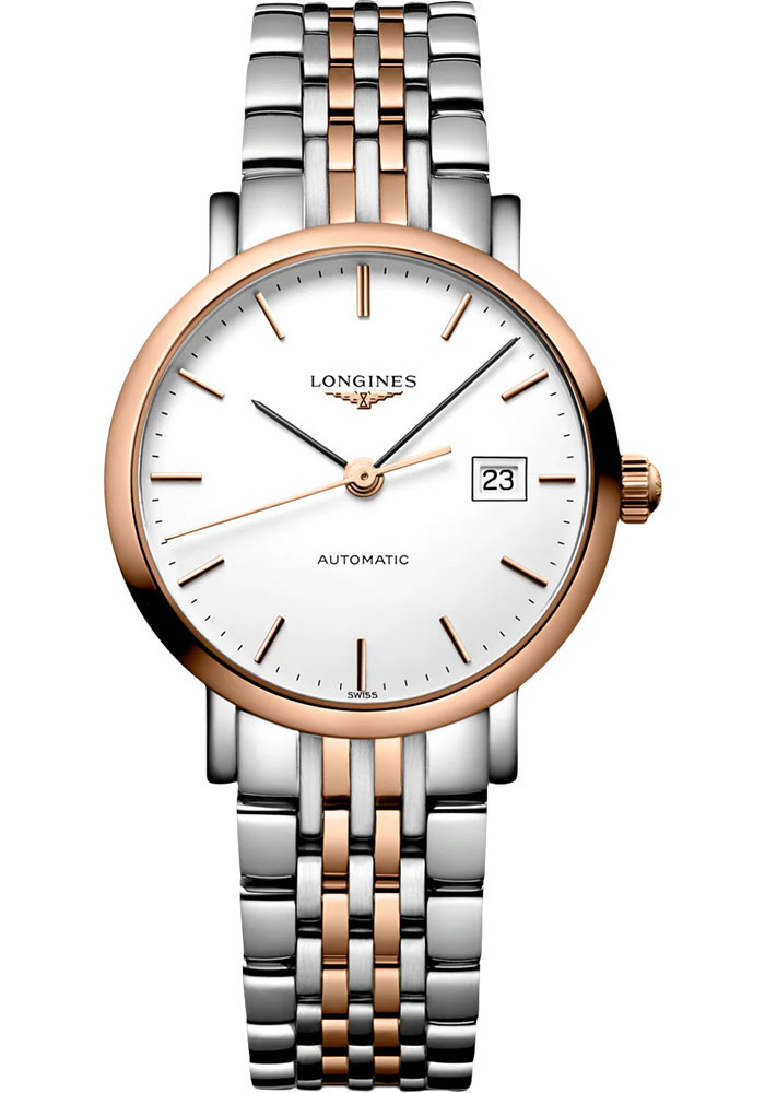 Longines Watches - Elegant Collection 29 mm - Steel And Pink Gold - Bracelet - Style No: L4.310.5.12.7