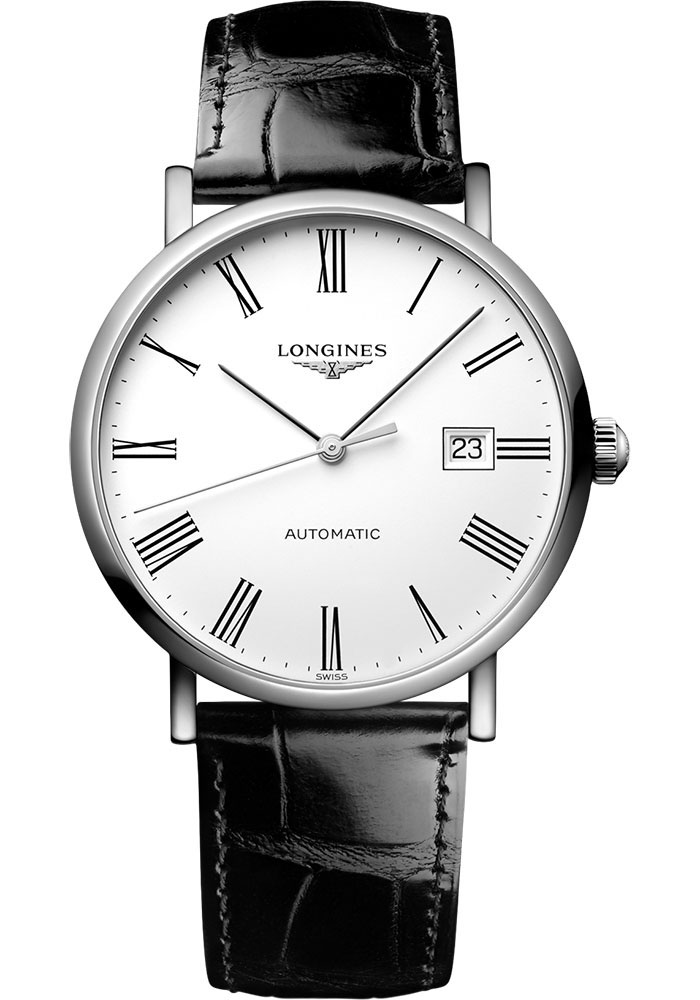 Longines Watches - Elegant Collection 39 mm - Steel - Alligator Strap - Style No: L4.910.4.11.2