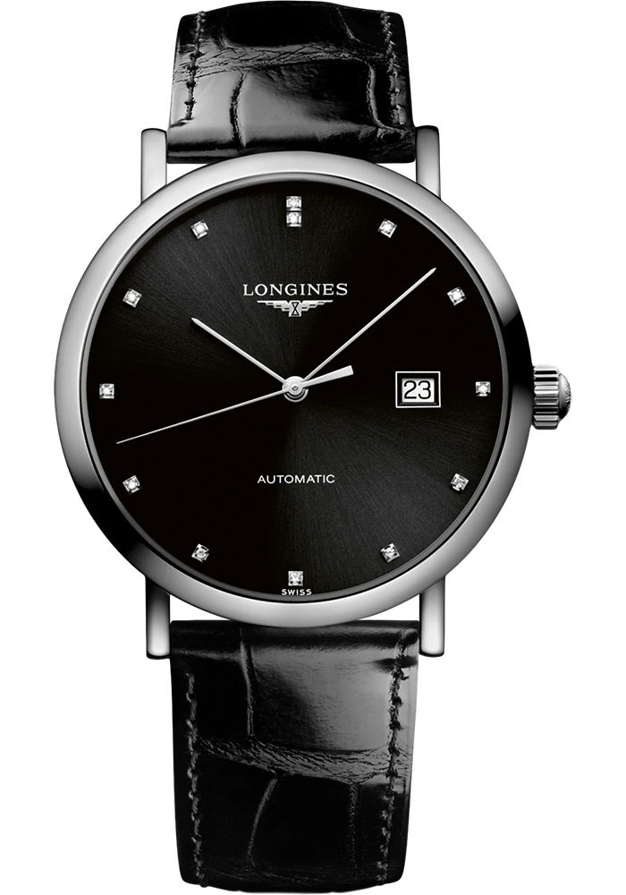 Longines Watches - Elegant Collection 39 mm - Steel - Alligator Strap - Style No: L4.910.4.57.2