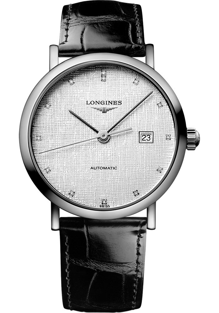 Longines Watches - Elegant Collection 39 mm - Steel - Alligator Strap - Style No: L4.910.4.77.2