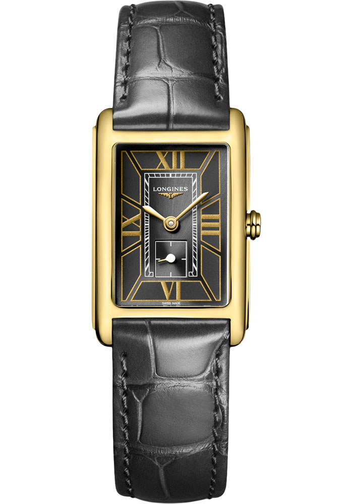 Longines Watches - DolceVita 20.50 X 32 mm - Quartz - Yellow Gold - Alligator Strap - Style No: L5.255.6.75.2