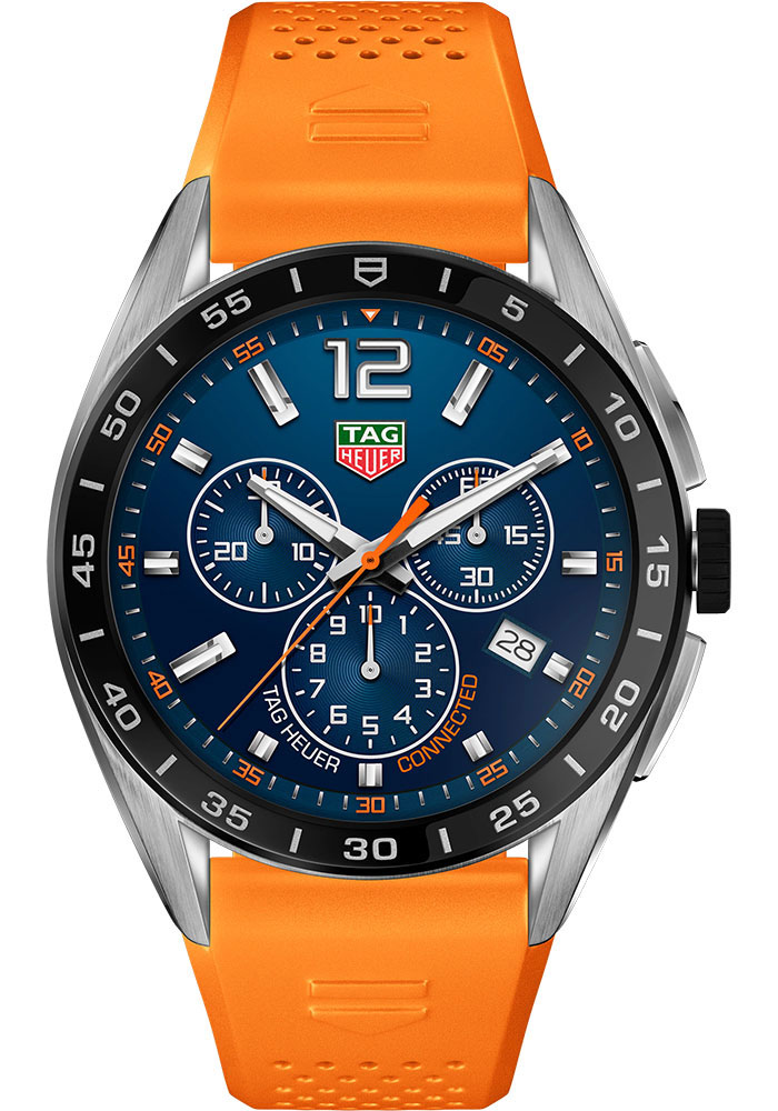 Tag Heuer Watches - Connected Calibre E4 45 mm - Steel - Rubber Strap - Style No: SBR8A10.BT6265