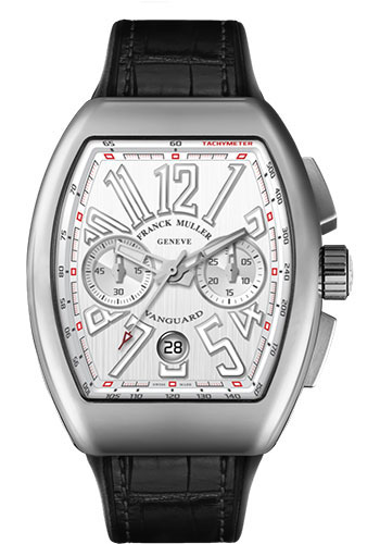 Franck Muller Watches - Vanguard Chronograph - V 45 - Stainless Steel - Style No: V 45 CC DT AC White Black