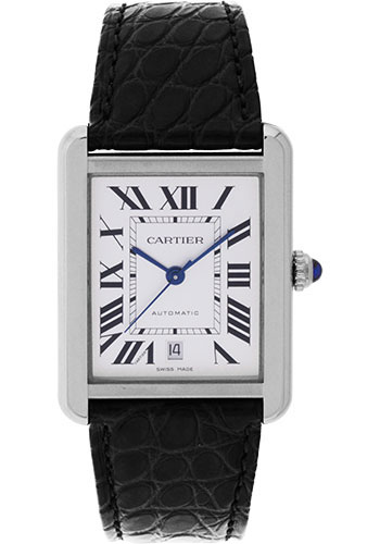 cartier watch with black strap
