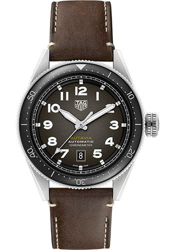 Tag Heuer Watches - Autavia Automatic 42 mm - Steel - Leather Strap - Style No: WBE5114.FC8266