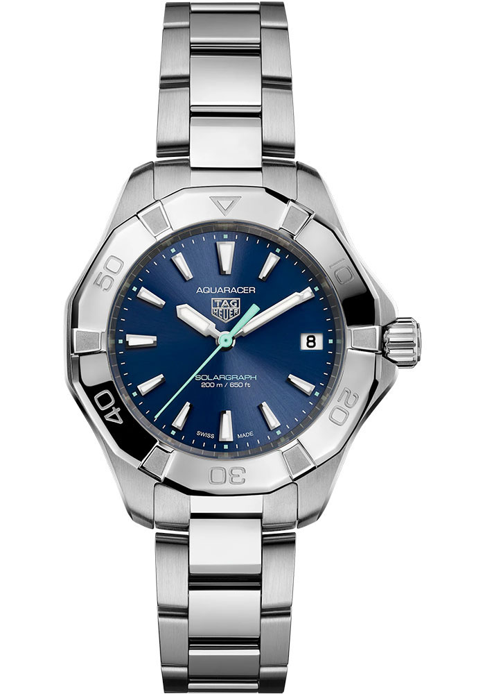 Tag Heuer Watches - Aquaracer Professional 200 Solargraph Quartz 34 mm - Steel - Bracelet - Style No: WBP1311.BA0005