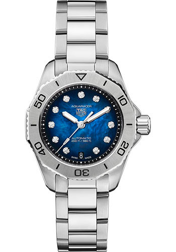 Tag Heuer Watches - Aquaracer Professional 200 Date Automatic 30 mm - Steel - Bracelet - Style No: WBP2411.BA0622