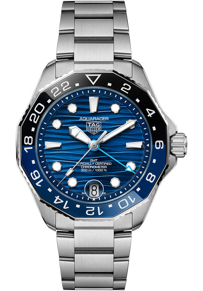 Tag Heuer Watches - Aquaracer Professional 300 GMT Automatic GMT 42 mm - Steel - Bracelet - Style No: WBP5114.BA0013